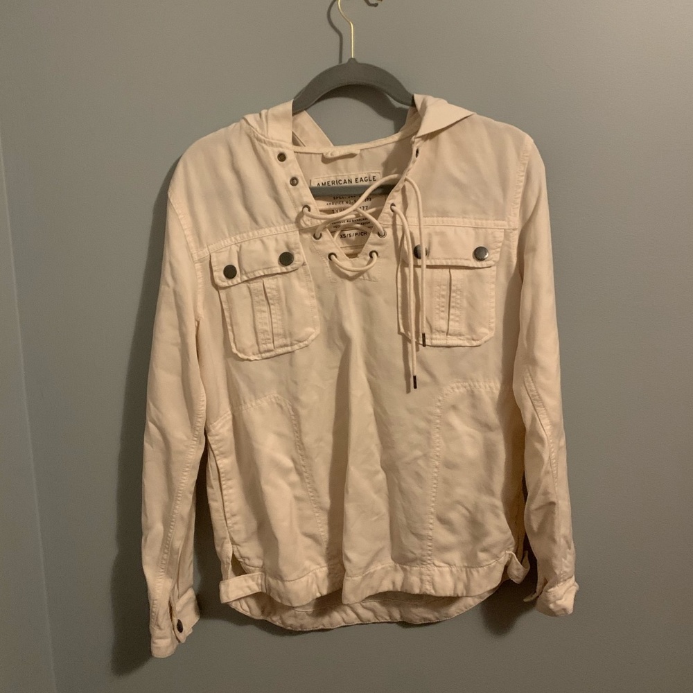 American Eagle Lace up Hoodie
